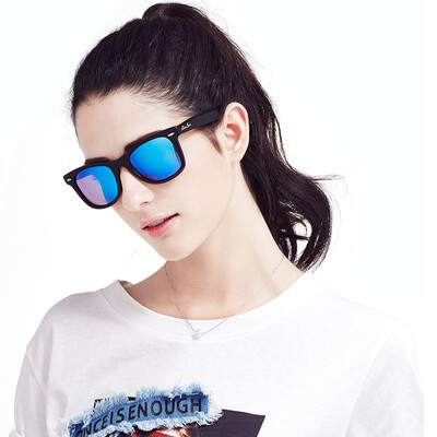 

Love LianSan color film sunglasses men&women with the same color Korean sunglasses couple fashion retro box sunglasses 2140 black box blue water