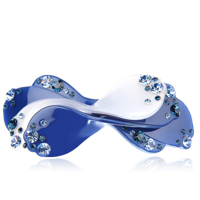 

Royal salsa (Royalsasa) head ornaments ornaments cross-clamp spring chuck hair hockey clip acrylic imitation crystal blue