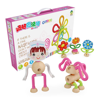 

[Jingdong супермаркет] Zhibong ZBOND TOY скрученные столбцы блоков детей дети головоломка раннее образование собранные игрушки девушки раздел цветная коробка