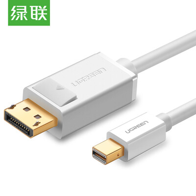 

Green Union UGREEN Mini DP to DP adapter cable 4K HD DisplayPort to Thunderbolt interface male to male conversion line Apple Mac connection monitor 3 meters white 10423