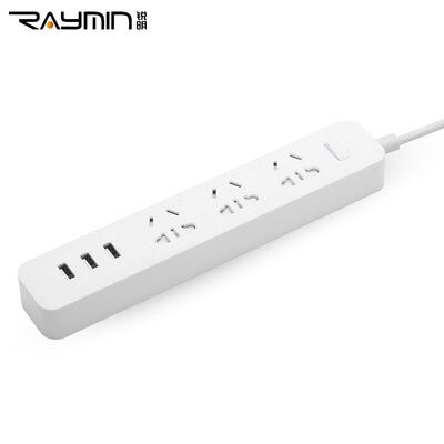 

Rui Ming PW001 разъем разъема USB разъем штепсельная вилка быстрый заряд смарт-USB зарядка три комбинированных разъема плюс три интерфейса зарядки USB общий выход 3.2A 1,8 м
