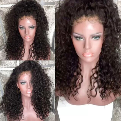 

Kinky Curly Lace front Human Hair Wigs 100% Brazilian Hair Glueless Lace Front Human Hair curly Wig