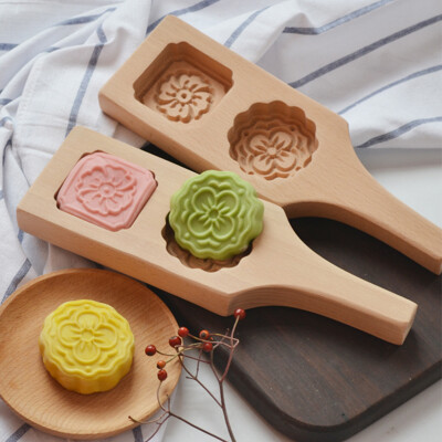 

Cooking Cucumber Cake Cakes Red Bean Chestnut Rice Cooking Steamed Bread Face Food Beech Wood Baking Mold Five Flower