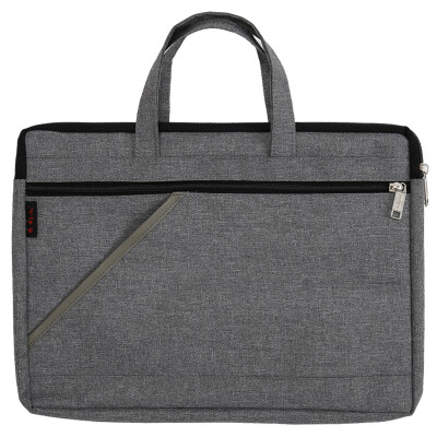 

(TRNFA) TN-100-24 (gray) canvas multi-layer zipper file bag portable computer bag multi-purpose conference briefcase file storage bag three-dimensional training bag