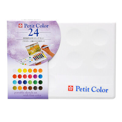 

Sakura Sakura Solid Watercolor Pigment 24 Color Kit NCW-24H Holland Terrence Portable Transparent Watercolor Sketch Painting Supplies