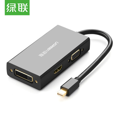 

Green Alliance UGREEN Apple 4K Mini DP to HDMI VGA DVI three-in-one converter Mini Displayport lightning interface Mac then projector black 20418