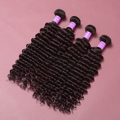 

7A Grade Malaysian Virgin Hair Deep Curly 4 Bundles Female Star Hair Malaysian Human Hair Extension Deep Wave Hair