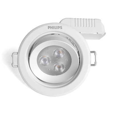 

[Jingdong супермаркет] Philips (PHILIPS) Светодиодный прожектор 7 см встроены бычий глаз угла открытия регулируемых ламп белого свет Хао подвижный 7W 4000K 59742