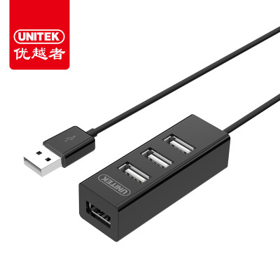 

(UNITEK) Y-2146BWH USB 2.0 пропустить индикатор расширения ноутбука разветвитель HUB концентратор с четырьмя скоростями 30CM