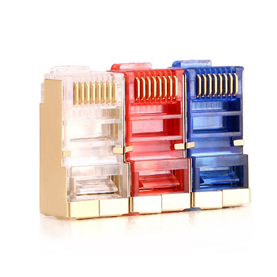 

AMPCOM (AMCOM) AMCAT5EBGP050 (RD) Ультра-5 экранированная головка кристалла Чистый медный позолоченный кабель CAT5E Разъем сетевого разъема RJ45 красный 50