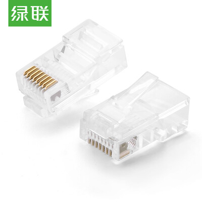 

Green Alliance (UGREEN) ultra-five RJ45 network crystal head network jumper crystal head cable connector Cat5e crystal head 10 / bag 20329