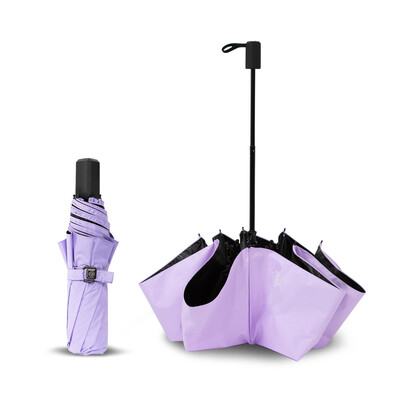 

Ariel IDREAMY light color three folding umbrella black plastic sunscreen sun umbrella purple 82368