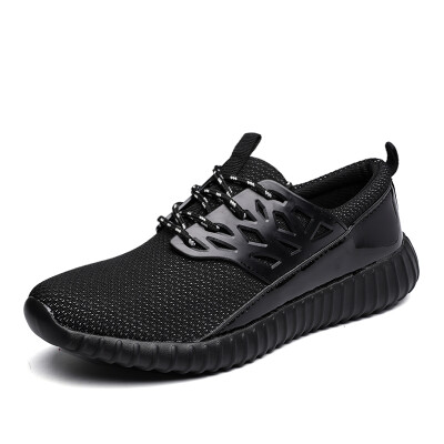 

Yee Chi EGCHI casual shoes men sports knitting light jogging shoes men male 911 black 40