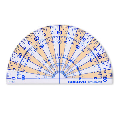 

KOKUYO student office protractor transparent grid type 90 50mm GY-GBA310