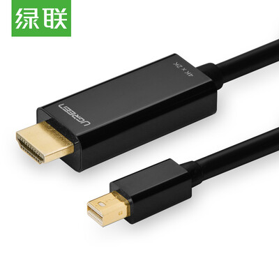 

Green Alliance UGREEN Mini DP to HDMI conversion line Mini Displayport 4K HD cable Apple MacBook lightning interface access TV cable 3 meters black 10455