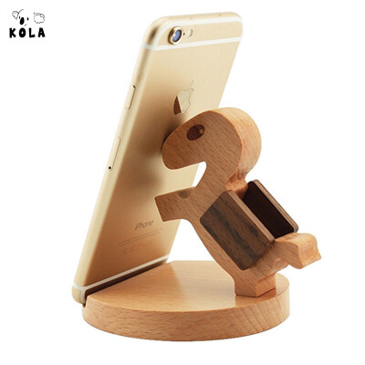 

KOLA lazy mobile phone holder bedside / desktop flat broadcast stand creative wooden gift mobile phone holder for Apple / Huawei / millet / OPPO and so immediately money