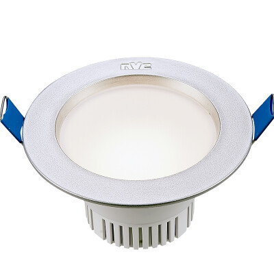 

Jingdong Supermarket] NVC (NVC) NVC Lighting LED Downlight Ceiling Light Silver 3 Watt Warm Yellow 3000K Hole 7.5-8.5 cm