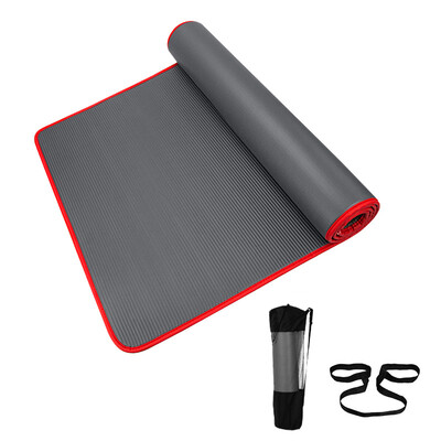 

Yue Yu yuebu beginner 185 80cm lengthening non-slip fitness pad yoga mat 10mm leather lock gray