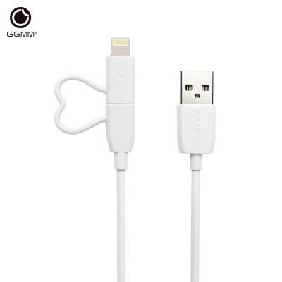 

GGMM MFi Certification 2.4A 8 Pin Micro USB Data Wire 1M 2 in 1 Charging Cable