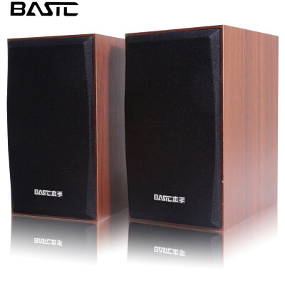 

My hand (BASIC) M10 2.0 channel mini stereo computer USB portable wood subwoofer brown