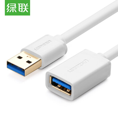 

Зеленый сустав (UGREEN) USB3.0 удлинитель кабеля для передачи данных линия пара женщина USB3.0 PC USB / U диск клавиатура мышь и длиной три метра белый 10492