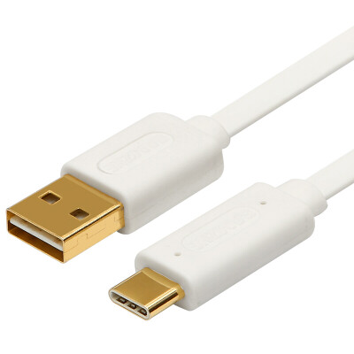 

SAMZHE) Type-C / USB3.1 ultra-thin flat data cable USB2.0 Andrews charge line fast charge line support millet 5 / 4C / music as Huawei P9 / P10 white 1 meter TC-D20