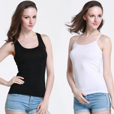 

【Jingdong Supermarket】 Langsha vest harness 2 pieces of ladies bottoming off anti-glued wood fiber underwear wild Korean Slim shirt white uniform