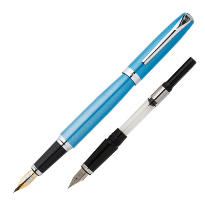 

Hero HERO 916 double pen tip men&women iridium gold pen set F EF tip blue