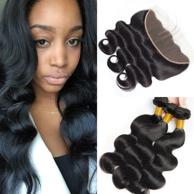

Malaysia Virgin Hair With 13 X4 Closure 3 Bundles With Lace Closure Human Hair Weave With Closure Body Wave With Closure
