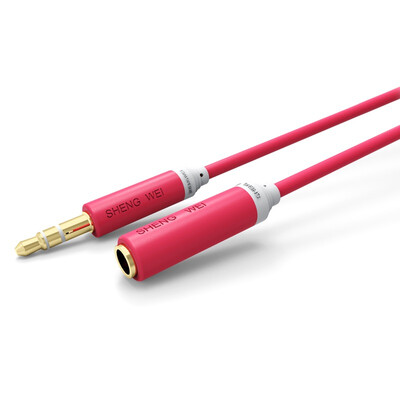

(Shengwei) AC-2030C 3.5mm stereo audio extension line male to female headphone extension cord 3 m gem red mobile phone car AUX cable