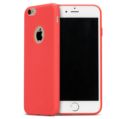 

Sendio Apple iphone6 ​​/ 6s Plus mobile phone protective shell cute candy color tpu all-pack soft anti-drop shell red