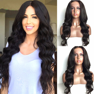 

Body Wave Human Hair Lace Front Wigs 130% Density Middle Part Glueless Lace Front Human Hair Wig For Black Women