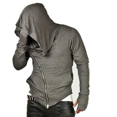 

Fashion Men Unbeatable Arm Warmer Diagonal Zip Mens Assassin Creed Hoodie