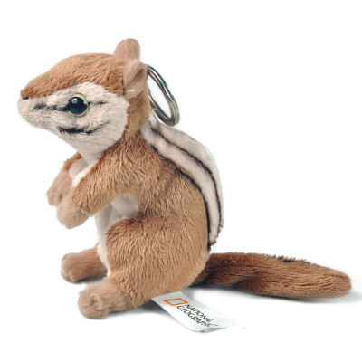 

National Geographic (NATIONALGEOGRAPHIC) Key Chain Series Animal Doll Plush Toy Simulation Model Children's Animal World Decoration Chipmunko Keychain 4