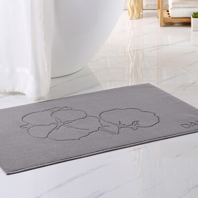 

DAPU floor towel Home textile class A cotton floor towel bathroom slip mat thick terry absorbent mat gray 440g 50 * 80cm