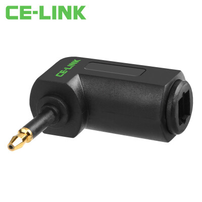 

CE-LINK 2729 Digital audio converter connector Toslink female to Mini Toslink Elbow fiber adapter