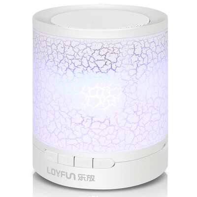 

Music release LOYFUN A3 desktop mini stereo wireless phone card subwoofer portable outdoor loudspeaker Bluetooth USB white