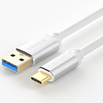 

(SAMZHE) Type-C data cable charging cable USB3.0 Andrews fast charge line support millet 5 / 4C music as Huawei P9 / P10 aluminum shell silver 1 meter LTC-100A