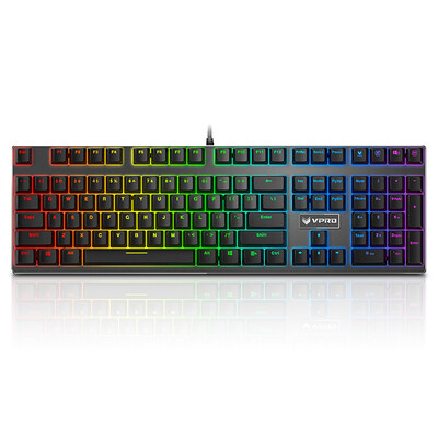 

Rapo V700RGB Alloy Edition Symphony Backlight Game Механическая клавиатура Клавиатура с подсветкой Клавиатура Компьютерная клавиатура Клавиатура для ноутбука Черный черный вал