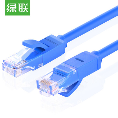 

Green Alliance UGREEN Category 6 Cable Six Cat6 eight-core twisted pair cable Gigabit network cable computer network jumper finished cable 2 meters blue 11202