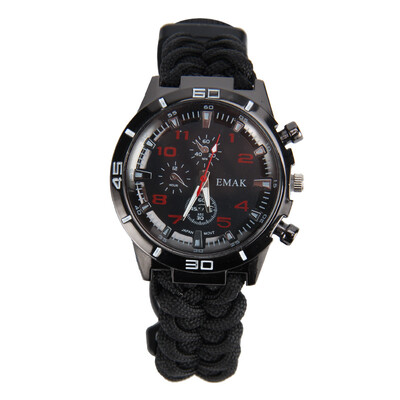

Feilai Shi FEIRSH Surprise Watch Outdoor Lifesaving Multifunctional Tools Compass Flame Flame Umbrella Watch Y23