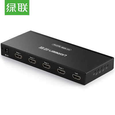

Зеленый Альянс (UGREEN) Разветвитель HDMI 1 в 4 из 4 из 4K цифрового переключателя видео высокой четкости с четырьмя телевизионными линиями с 3D-визуальными эффектами 40202