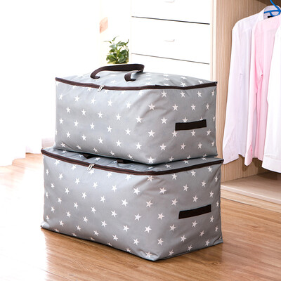 

Youfen thick Oxford cloth storage bag quilt sorting bag waterproof travel storage bag combination pack 100L72L gray stars