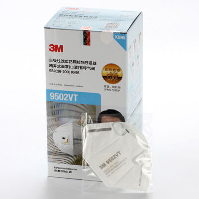 

3M Mask KN95 Headset Folding 9502VT with Valve Particle Protection Mask Monolithic Package 25 pcs box