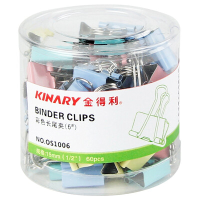 

Kelly (KINARY) OS1002 color long tail clip Yan Tie folder 2 # 40mm color 24 / tube