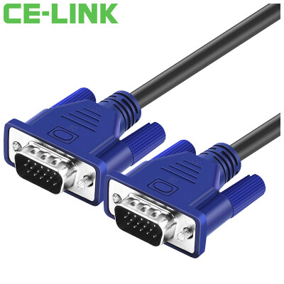 

CE-LINK VGA cable (3 + 6) 3 m with magnetic ring shielded HD video cable computer HDTV monitor projector line black 1861