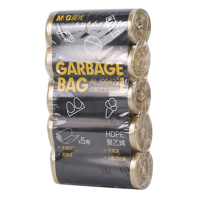 

Morning light  & G ALJ99422 flat mouth point cleaning bag garbage bag 45 55mm 5 rolls 150 gold