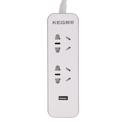 

Han Electric KEG HD-ZSB-02U-GR 2 hole 1USB 18 m Colorful smart socket plug-in plugboard board