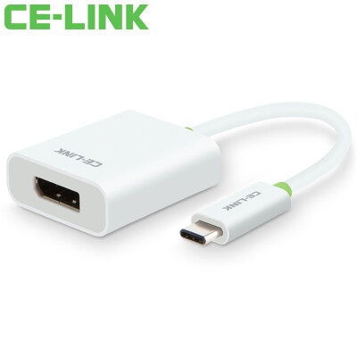 

CE-LINK Тип-C в конвертер конвертера USB USB3.1 для адаптера DisplayPort USB-C к MacBook Проектор для телевизора Белый A1103