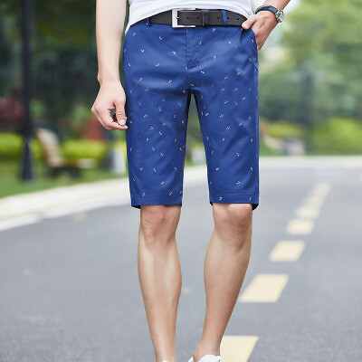 

Crocodile Shorts Shorts Men's Summer Pants Men's Sports Fashion Straight Casual Beach Pants qt328 Cowboy Blue 30